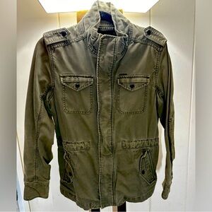 Diesel J Niraw Field Military Jacket Small In Olive Military Green
